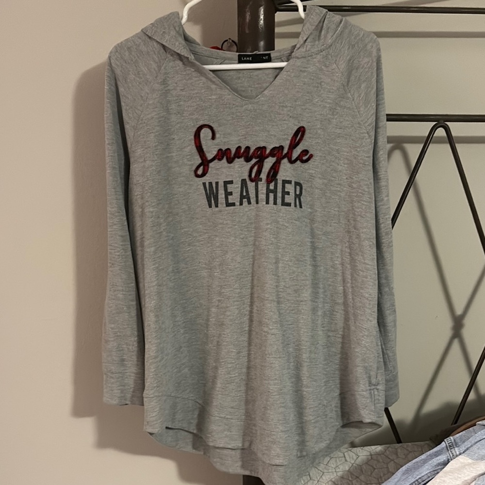 Lane Bryant Gray Hooded Top